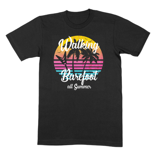 Walking Barefoot All Summer Black T-shirt